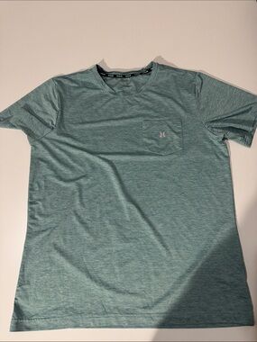 Hurley Men’s Short Sleeve Pocket Tee in Heather Teal Green